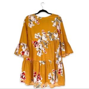 SOLD | ASOS QED London Frill Detail Smock Dress In Floral Print